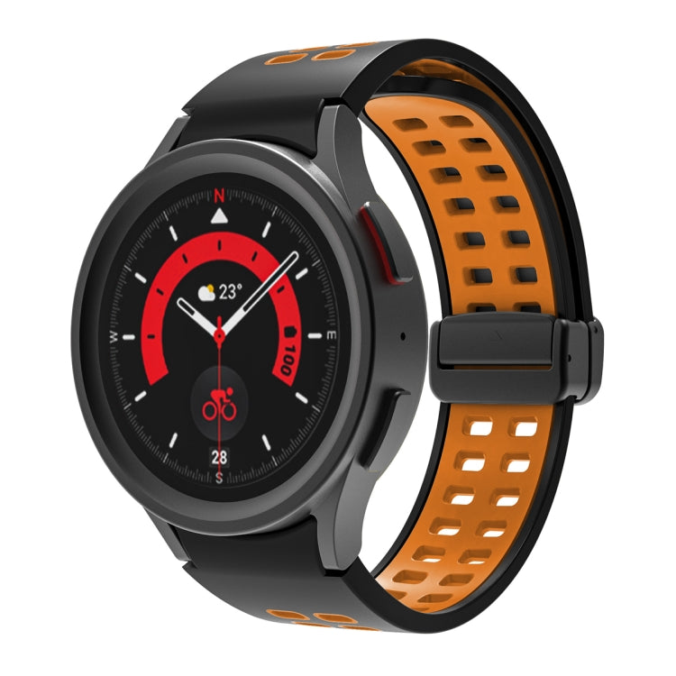 Cinturino per orologio in silicone con fibbia pieghevole a doppia fila, For Samsung Galaxy Watch5 Pro