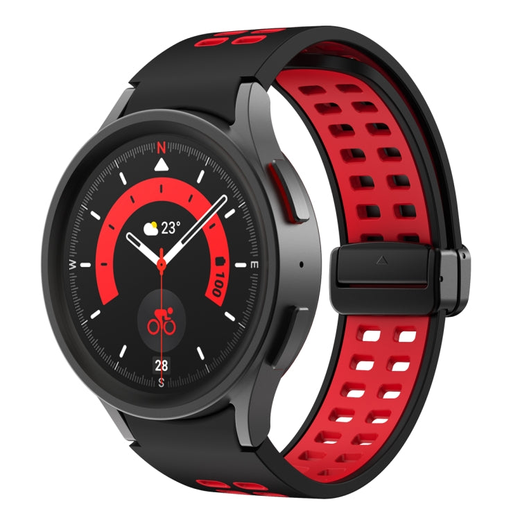 Cinturino per orologio in silicone con fibbia pieghevole a doppia fila, For Samsung Galaxy Watch5 Pro