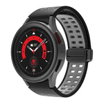 Cinturino per orologio in silicone con fibbia pieghevole a doppia fila, For Samsung Galaxy Watch5 Pro