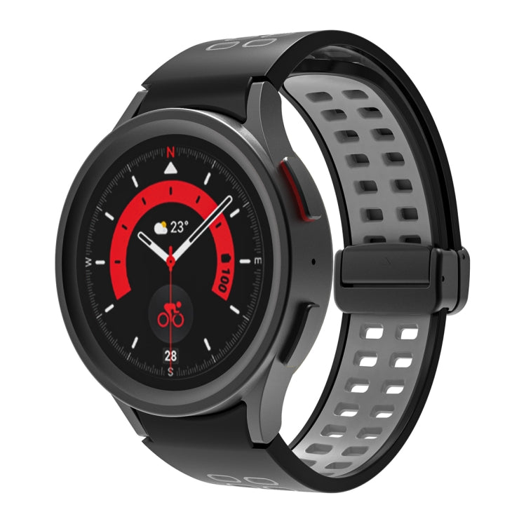 Cinturino per orologio in silicone con fibbia pieghevole a doppia fila, For Samsung Galaxy Watch5 Pro
