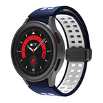 Cinturino per orologio in silicone con fibbia pieghevole a doppia fila, For Samsung Galaxy Watch5 Pro