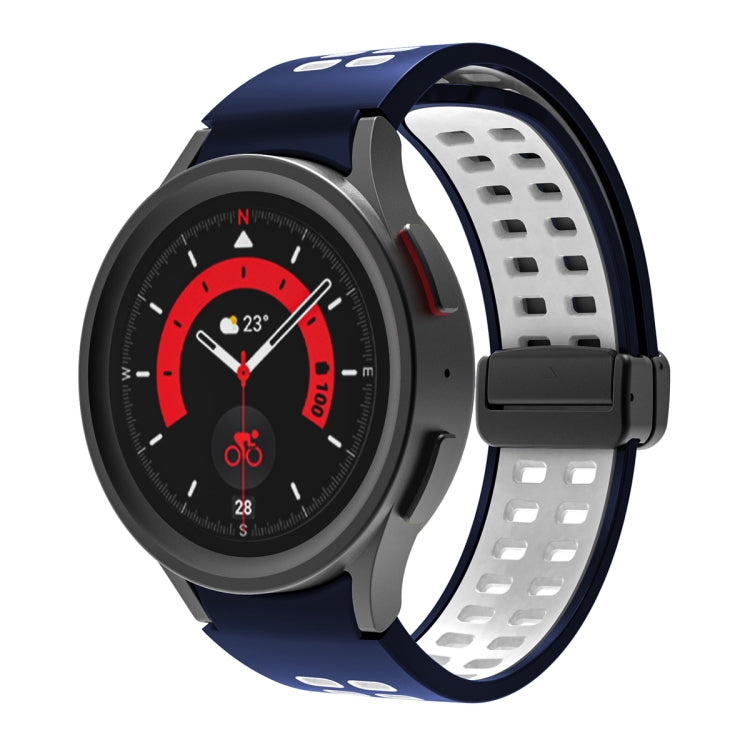 Cinturino per orologio in silicone con fibbia pieghevole a doppia fila, For Samsung Galaxy Watch5 Pro