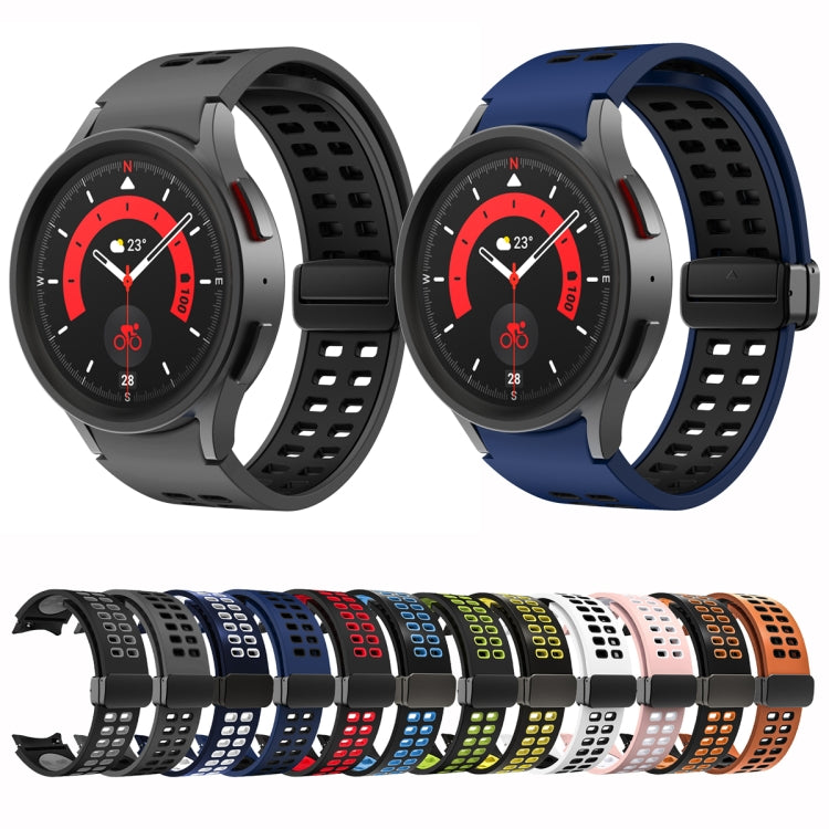 Cinturino per orologio in silicone con fibbia pieghevole a doppia fila, For Samsung Galaxy Watch5 Pro