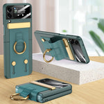 Custodia per telefono antiurto ultrasottile GKK con supporto per anello / cinturino da polso, For Samsung Galaxy Z Flip3 5G