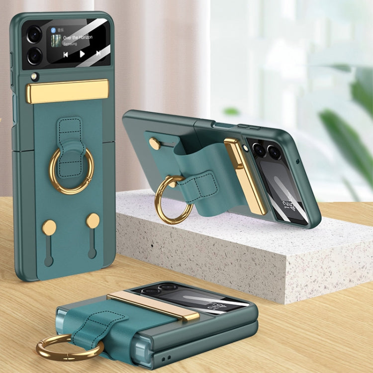 Custodia per telefono antiurto ultrasottile GKK con supporto per anello / cinturino da polso, For Samsung Galaxy Z Flip3 5G