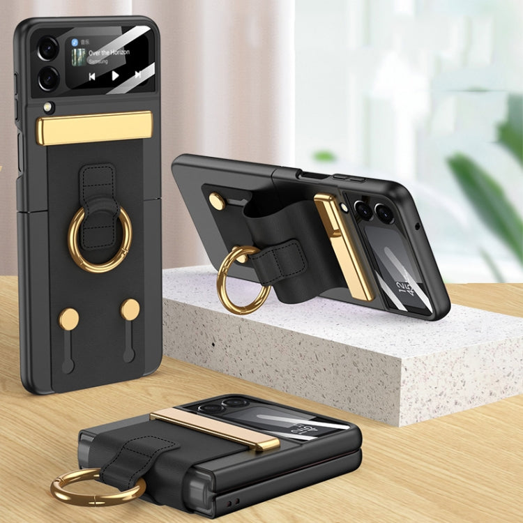 Custodia per telefono antiurto ultrasottile GKK con supporto per anello / cinturino da polso, For Samsung Galaxy Z Flip3 5G