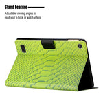 Custodia per tablet in pelle tinta unita con texture coccodrillo, For Amazon Kindle Fire HD 7 2019/2017/2015, For Huawei MatePad T 10s, For Huawei MatePad T8, For Samsung Galaxy Tab A 10.1 2019 T510