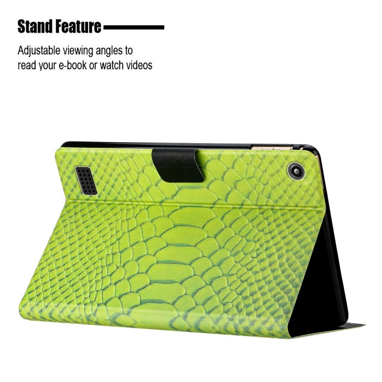 Custodia per tablet in pelle tinta unita con texture coccodrillo, For Amazon Kindle Fire HD 7 2019/2017/2015, For Huawei MatePad T 10s, For Huawei MatePad T8, For Samsung Galaxy Tab A 10.1 2019 T510