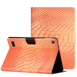 Custodia per tablet in pelle tinta unita con texture coccodrillo, For Amazon Kindle Fire HD 7 2019/2017/2015, For Huawei MatePad T 10s, For Huawei MatePad T8, For Samsung Galaxy Tab A 10.1 2019 T510