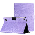 Custodia per tablet in pelle tinta unita con texture coccodrillo, For Amazon Kindle Fire HD 7 2019/2017/2015, For Huawei MatePad T 10s, For Huawei MatePad T8, For Samsung Galaxy Tab A 10.1 2019 T510