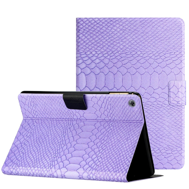 Custodia per tablet in pelle tinta unita con texture coccodrillo, For Amazon Kindle Fire HD 7 2019/2017/2015, For Huawei MatePad T 10s, For Huawei MatePad T8, For Samsung Galaxy Tab A 10.1 2019 T510