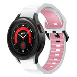 Cinturino in silicone Wave Two Color, For Samsung Galaxy Watch5 Pro