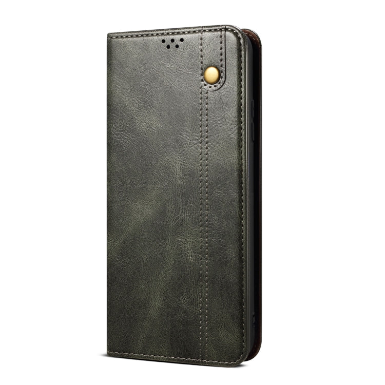 Custodia per telefono in pelle con trama di cavallo pazzo in cera d'olio, For Xiaomi 13 Pro, For Samsung Galaxy S23 5G, For Samsung Galaxy S23+ 5G
