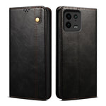 Custodia per telefono in pelle con trama di cavallo pazzo in cera d'olio, For Xiaomi 13 Pro, For Samsung Galaxy S23 5G, For Samsung Galaxy S23+ 5G