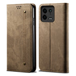 Custodia per telefono in pelle con texture denim, For Xiaomi 13 Pro, For Samsung Galaxy S23 5G, For Samsung Galaxy S23+ 5G