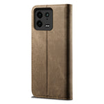Custodia per telefono in pelle con texture denim, For Xiaomi 13 Pro, For Samsung Galaxy S23 5G, For Samsung Galaxy S23+ 5G