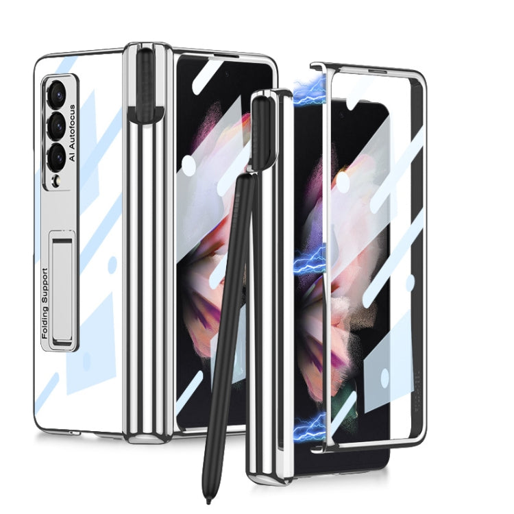 Custodia per telefono antiurto con cerniera pieghevole magnetica GKK con fessure per penna, For Samsung Galaxy Z Fold3 5G