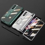 Custodia per telefono antiurto con cerniera pieghevole magnetica GKK con fessure per penna, For Samsung Galaxy Z Fold3 5G