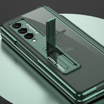 Custodia per telefono antiurto con cerniera pieghevole magnetica GKK con fessure per penna, For Samsung Galaxy Z Fold3 5G