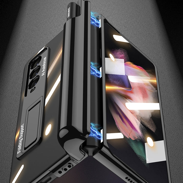 Custodia per telefono antiurto con cerniera pieghevole magnetica GKK con fessure per penna, For Samsung Galaxy Z Fold3 5G
