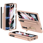 Custodia per telefono antiurto con cerniera pieghevole magnetica a copertura totale GKK con fessure per penna, For Samsung Galaxy Z Fold3 5G