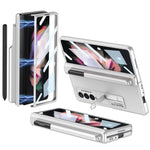 Custodia per telefono antiurto con cerniera pieghevole magnetica a copertura totale GKK con fessure per penna, For Samsung Galaxy Z Fold3 5G