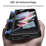 Custodia per telefono antiurto con cerniera pieghevole magnetica a copertura totale GKK con fessure per penna, For Samsung Galaxy Z Fold3 5G