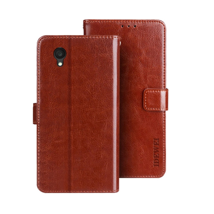 idewei Custodia per telefono in pelle con texture Crazy Horse, For Alcatel 1 Ultra, For Huawei nova 10 SE, For Huawei nova Y61 4G