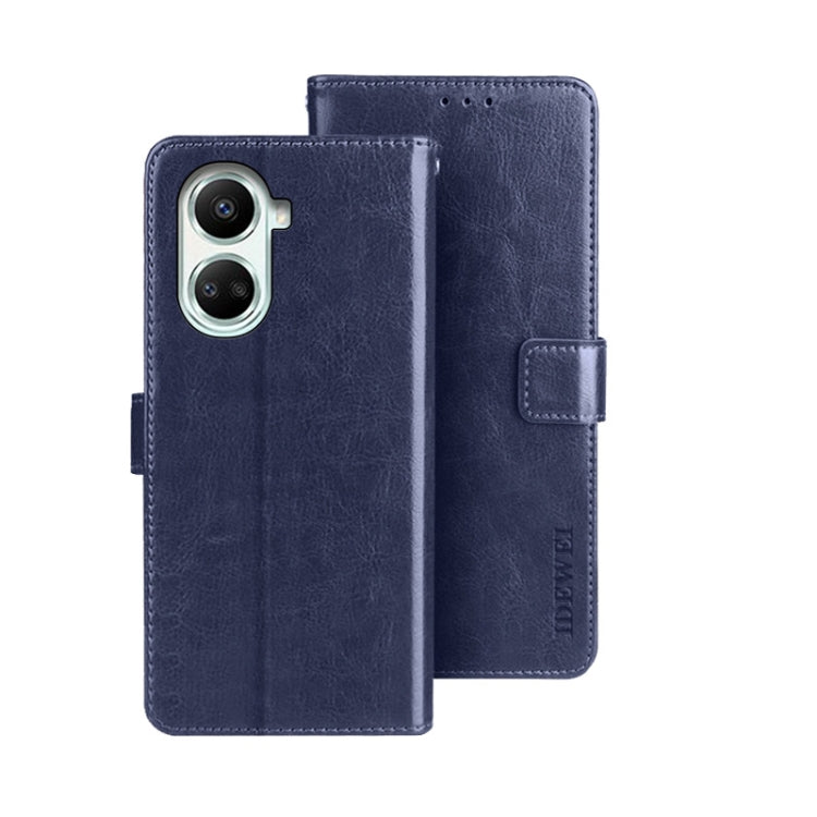 idewei Custodia per telefono in pelle con texture Crazy Horse, For Alcatel 1 Ultra, For Huawei nova 10 SE, For Huawei nova Y61 4G
