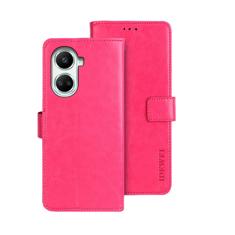 idewei Custodia per telefono in pelle con texture Crazy Horse, For Alcatel 1 Ultra, For Huawei nova 10 SE, For Huawei nova Y61 4G