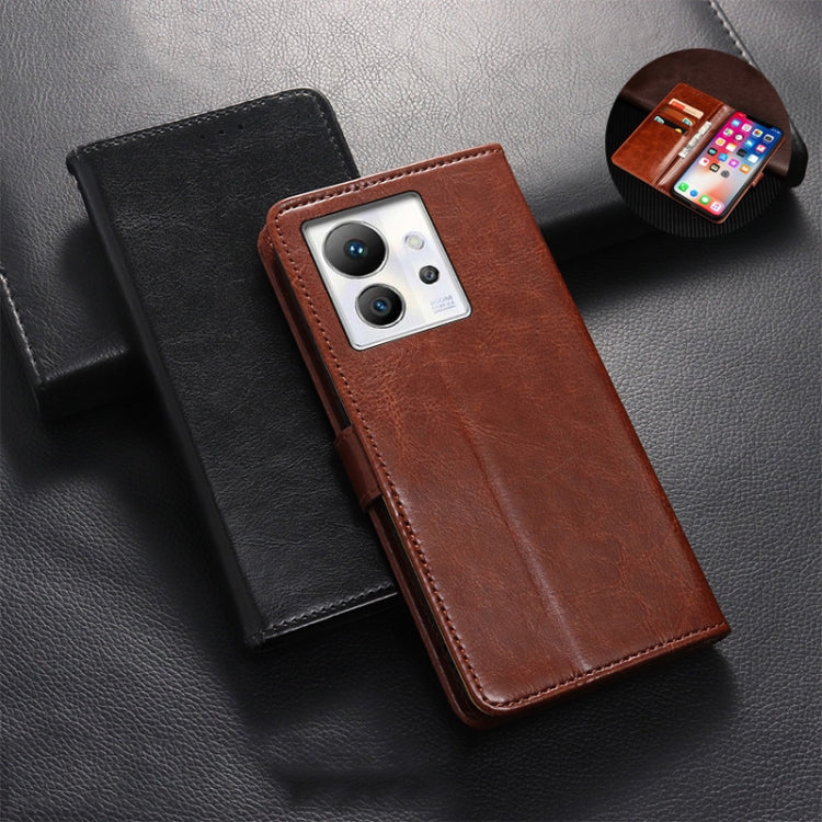 idewei Custodia per telefono in pelle con texture Crazy Horse, For Infinix Zero Ultra 5G, For OPPO A58 5G, For OPPO A77s