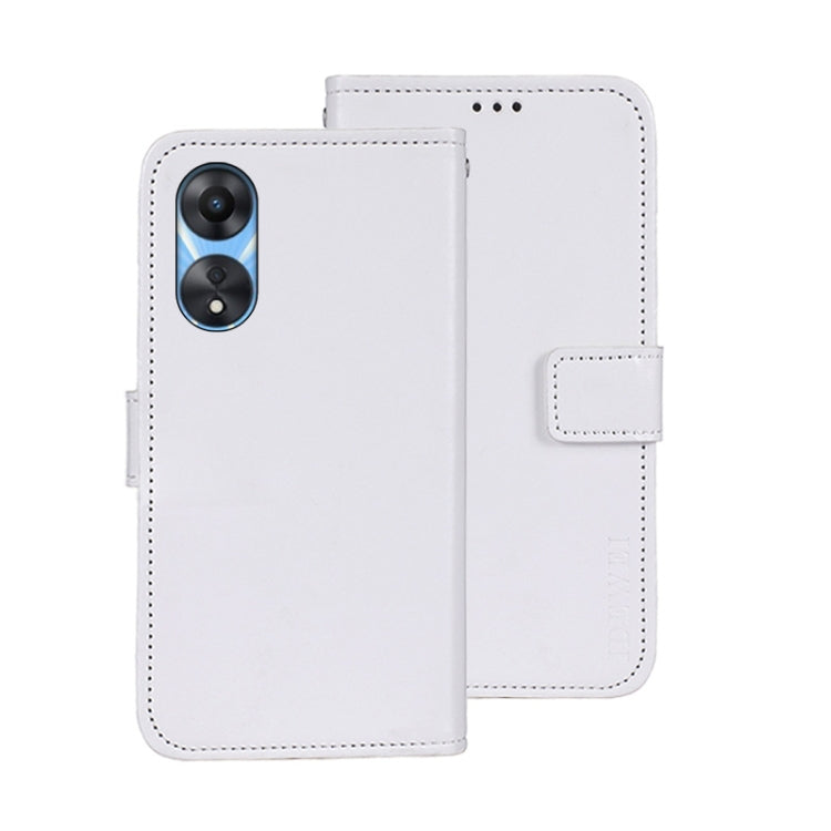 idewei Custodia per telefono in pelle con texture Crazy Horse, For Infinix Zero Ultra 5G, For OPPO A58 5G, For OPPO A77s
