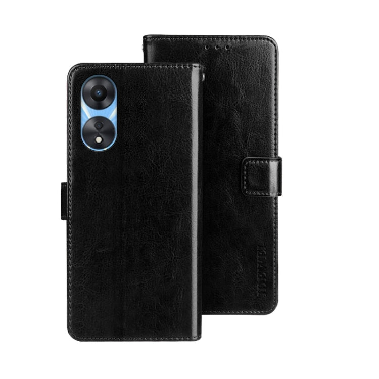 idewei Custodia per telefono in pelle con texture Crazy Horse, For Infinix Zero Ultra 5G, For OPPO A58 5G, For OPPO A77s