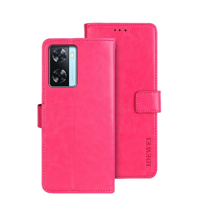 idewei Custodia per telefono in pelle con texture Crazy Horse, For Infinix Zero Ultra 5G, For OPPO A58 5G, For OPPO A77s