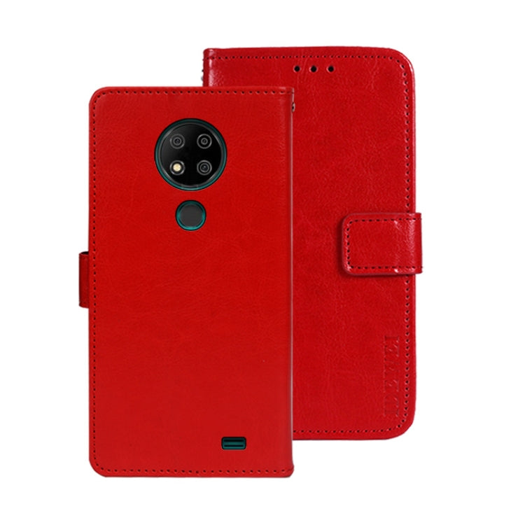 idewei Custodia per telefono in pelle con texture Crazy Horse, For Oukitel C19 Pro, For Realme 10 5G, For Tecno Pova 4