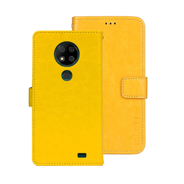 idewei Custodia per telefono in pelle con texture Crazy Horse, For Oukitel C19 Pro, For Realme 10 5G, For Tecno Pova 4