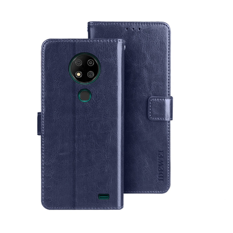 idewei Custodia per telefono in pelle con texture Crazy Horse, For Oukitel C19 Pro, For Realme 10 5G, For Tecno Pova 4