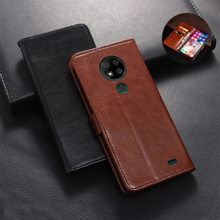 idewei Custodia per telefono in pelle con texture Crazy Horse, For Oukitel C19 Pro, For Realme 10 5G, For Tecno Pova 4