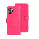 idewei Custodia per telefono in pelle con texture Crazy Horse, For Oukitel C19 Pro, For Realme 10 5G, For Tecno Pova 4