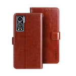 idewei Custodia per telefono in pelle con texture Crazy Horse, For ZTE Axon 30S, For ZTE Blade A72 4G, For Honor X40 GT