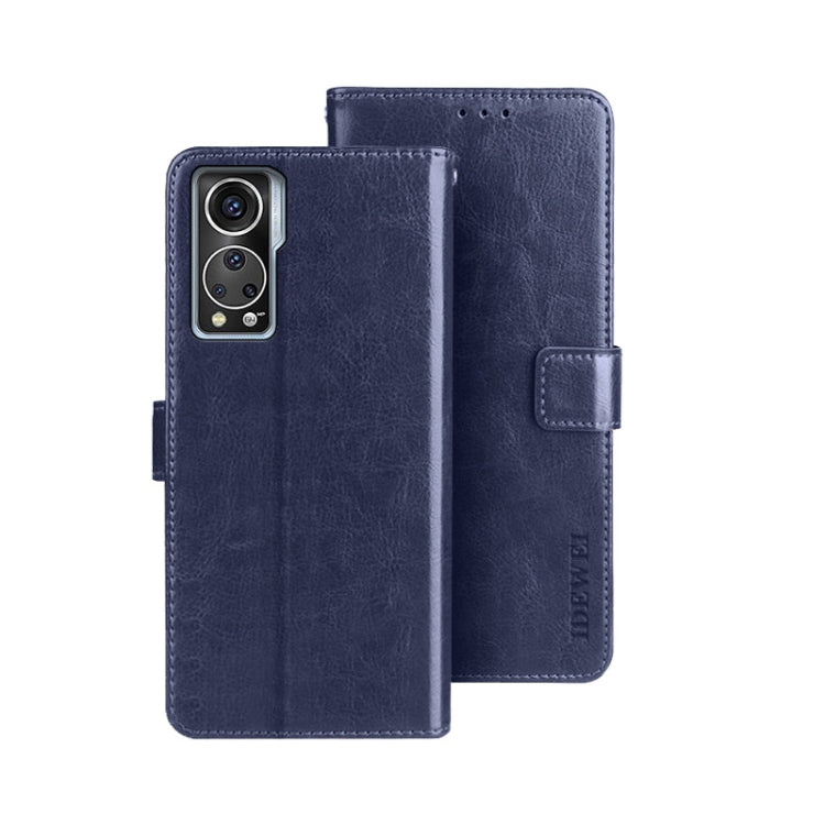 idewei Custodia per telefono in pelle con texture Crazy Horse, For ZTE Axon 30S, For ZTE Blade A72 4G, For Honor X40 GT