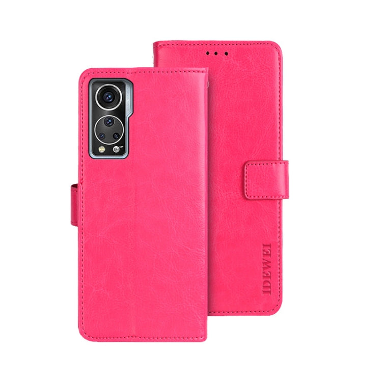 idewei Custodia per telefono in pelle con texture Crazy Horse, For ZTE Axon 30S, For ZTE Blade A72 4G, For Honor X40 GT