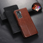 idewei Custodia per telefono in pelle con texture Crazy Horse, For ZTE Axon 30S, For ZTE Blade A72 4G, For Honor X40 GT