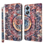 Custodia portafoglio in pelle verniciata 3D per Galaxy A54 5G
