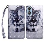 Custodia portafoglio in pelle verniciata 3D per Galaxy A54 5G