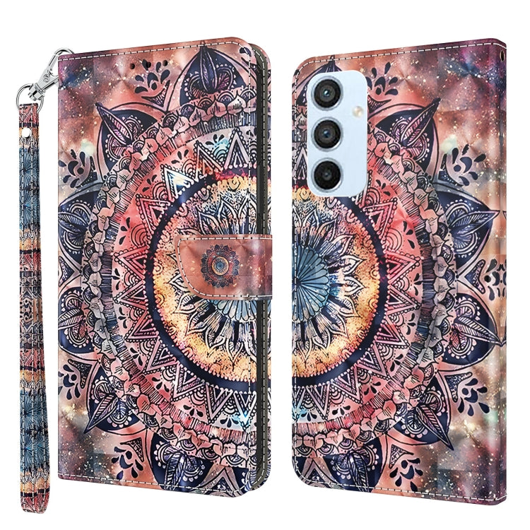 Custodia portafoglio in pelle verniciata 3D per Galaxy A54 5G