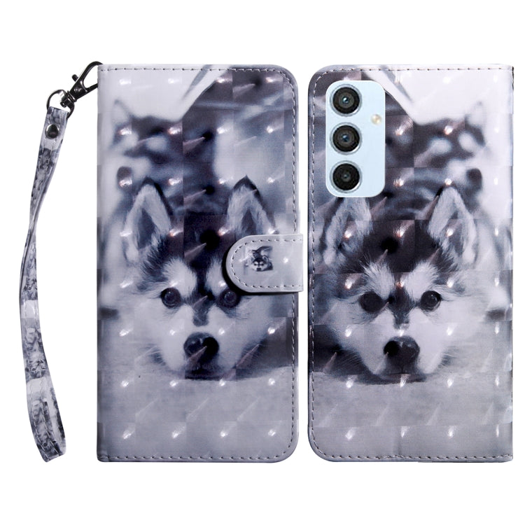 Custodia portafoglio in pelle verniciata 3D per Galaxy A54 5G