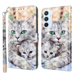 Custodia portafoglio in pelle verniciata 3D per Galaxy A54 5G