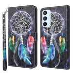 Custodia portafoglio in pelle verniciata 3D per Galaxy A54 5G