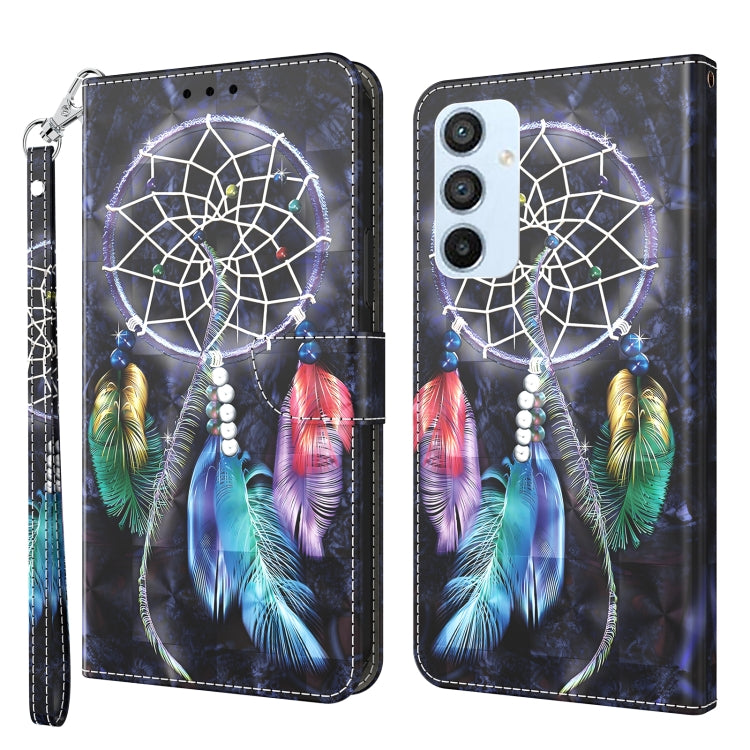 Custodia portafoglio in pelle verniciata 3D per Galaxy A54 5G